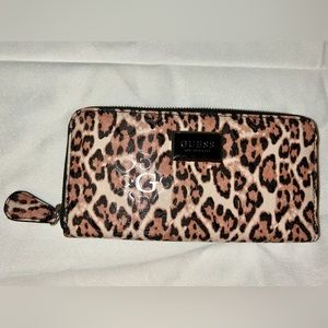 Guess Leopard Print Wallet - Never Used